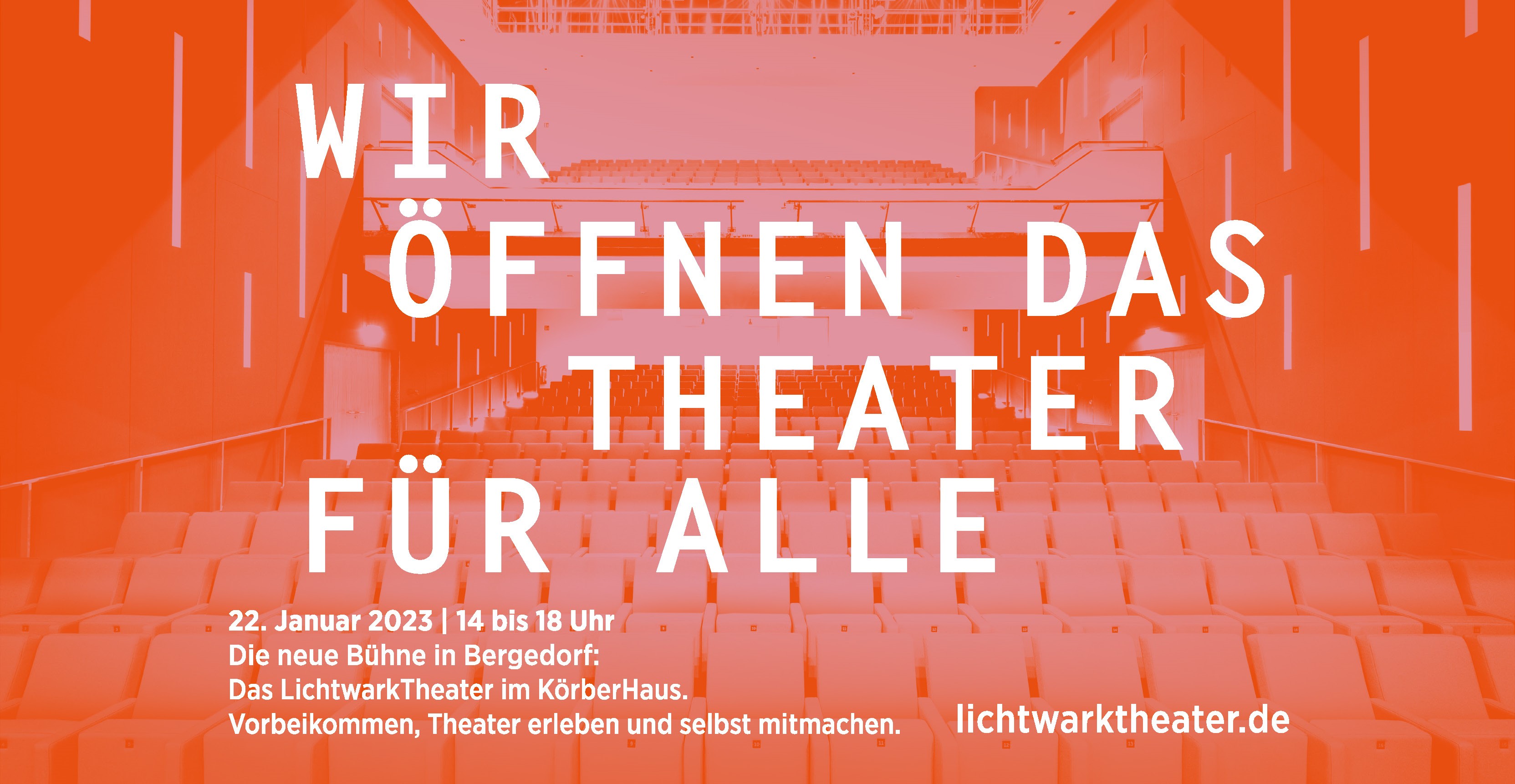 Wir öffnen das Theater für alle - Tag des offenen Theaters am 22. Januar 2023